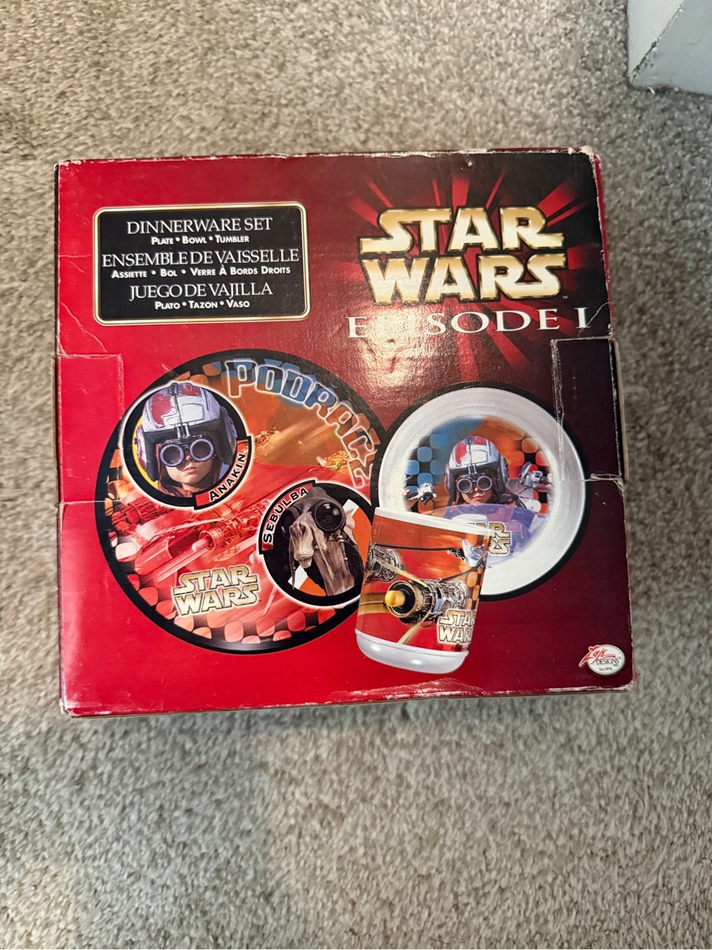 Star Wars Episode I Zak designs Kids Dinnerware Set - Red/Black/White